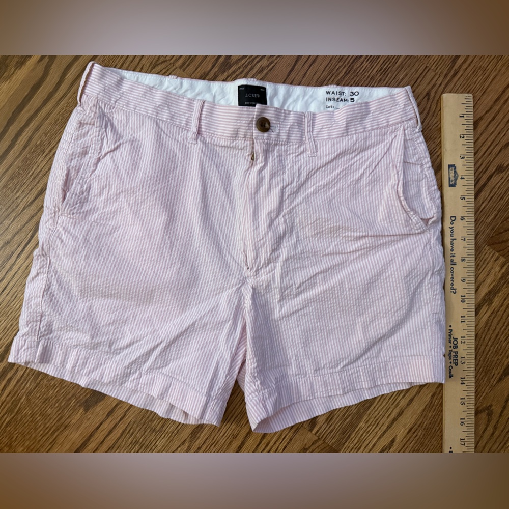 J. Crew Light Pink Seersucker Shorts
